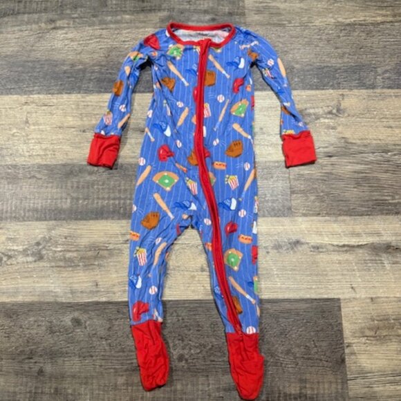 Little Sleepies 12-18 Months Baseball Print Pajamas - Picture 1 of 4